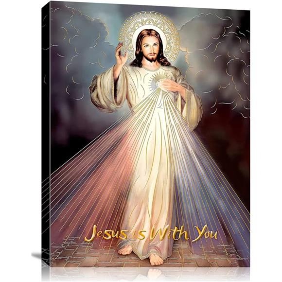 Other - Framed Jesus Mercy wall art Canvas Decor Divine Catholic12x16(30x40cm) inch